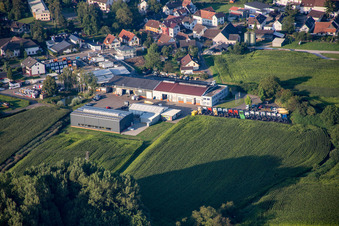 Vue aérienne de Bickel-tec GmbH à le quartier Helmlingen in Rheinau dans le département Bade-Wurtemberg, Allemagne