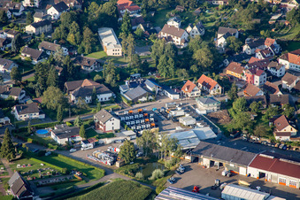 Vue aérienne de Bickel-tec GmbH à le quartier Helmlingen in Rheinau dans le département Bade-Wurtemberg, Allemagne