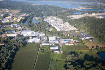 Quartier Freistett in Rheinau dans le département Bade-Wurtemberg, Allemagne d'en haut