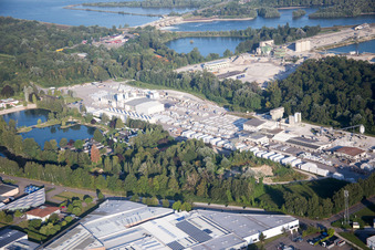 Quartier Freistett in Rheinau dans le département Bade-Wurtemberg, Allemagne vue d'en haut