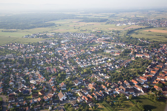 Quartier Freistett in Rheinau dans le département Bade-Wurtemberg, Allemagne vue du ciel