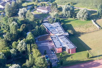 Vue aérienne de Centre pour personnes âgées ASB Maison de retraite Erika-Zürcher-Haus à Meißenheim dans le département Bade-Wurtemberg, Allemagne