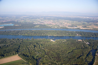 Vue aérienne de Gerstheim dans le département Bas Rhin, France