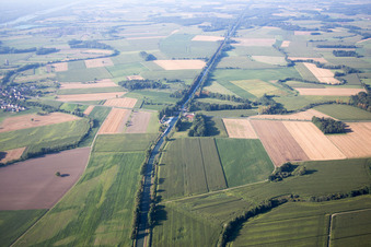Photographie aérienne de Obenheim dans le département Bas Rhin, France
