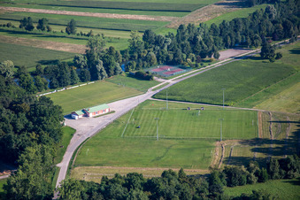 Vue aérienne de États-Unis Huttenheim à Huttenheim dans le département Bas Rhin, France