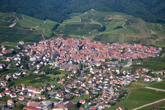 Vue aérienne de Dambach-la-Ville dans le département Bas Rhin, France