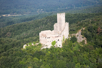 Vue aérienne de L'Ortenbourg à Scherwiller dans le département Bas Rhin, France