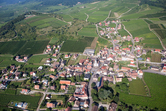 Vue aérienne de Rorschwihr dans le département Haut-Rhin, France