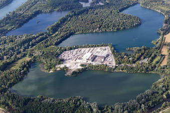 Quartier Eggenstein in Eggenstein-Leopoldshafen dans le département Bade-Wurtemberg, Allemagne d'en haut