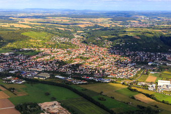 Vue aérienne de Vue de la ville depuis l'ouest à Weingarten dans le département Bade-Wurtemberg, Allemagne