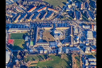 Vue aérienne de Centre d'escalade DAV, Prof.-Max-Lange-Platz à Bad Tölz dans le département Bavière, Allemagne