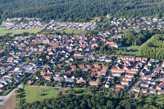 Vue aérienne de Freudental dans le département Bade-Wurtemberg, Allemagne