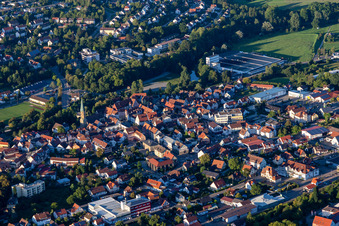 Vue aérienne de Gaildorf dans le département Bade-Wurtemberg, Allemagne