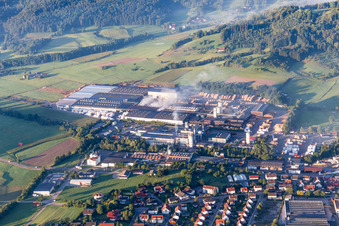 Vue aérienne de Site de l'usine Klenk Holz AG à Oberrot dans le département Bade-Wurtemberg, Allemagne