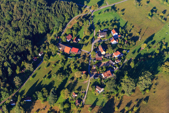 Vue aérienne de Hüttlenweg à Spiegelberg dans le département Bade-Wurtemberg, Allemagne