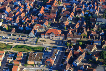Vue aérienne de Château Stadion sur la Bleichwiese à Bönnigheim dans le département Bade-Wurtemberg, Allemagne