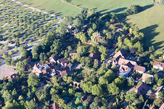 Parc d'aventure Tripsdrill à le quartier Treffentrill in Cleebronn dans le département Bade-Wurtemberg, Allemagne depuis l'avion