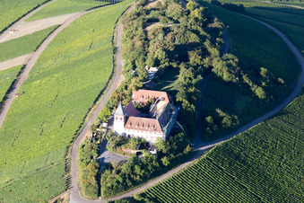 Vue aérienne de Église Saint-Michel à le quartier Treffentrill in Cleebronn dans le département Bade-Wurtemberg, Allemagne