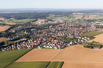 Vue aérienne de Quartier Flehingen in Oberderdingen dans le département Bade-Wurtemberg, Allemagne