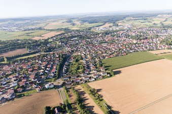 Vue oblique de Quartier Flehingen in Oberderdingen dans le département Bade-Wurtemberg, Allemagne