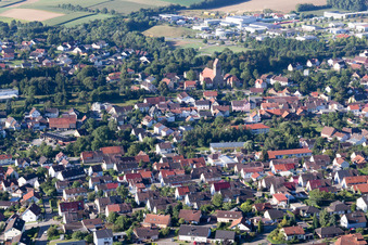 Quartier Flehingen in Oberderdingen dans le département Bade-Wurtemberg, Allemagne d'en haut