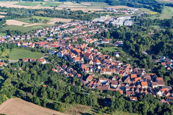 Photographie aérienne de Vue sur le village à le quartier Gochsheim in Kraichtal dans le département Bade-Wurtemberg, Allemagne