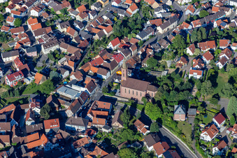 Quartier Obergrombach in Bruchsal dans le département Bade-Wurtemberg, Allemagne hors des airs