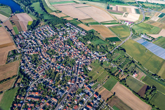 Vue oblique de Quartier Staffort in Stutensee dans le département Bade-Wurtemberg, Allemagne