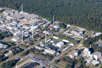 Photographie aérienne de KIT Nord à le quartier Leopoldshafen in Eggenstein-Leopoldshafen dans le département Bade-Wurtemberg, Allemagne