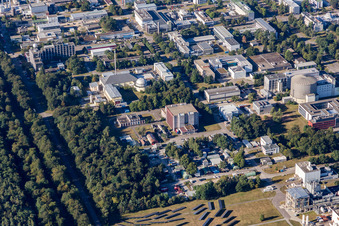 KIT Nord à le quartier Leopoldshafen in Eggenstein-Leopoldshafen dans le département Bade-Wurtemberg, Allemagne vue d'en haut