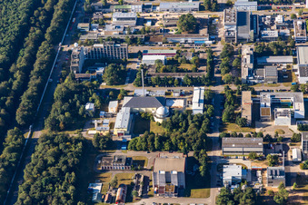 Quartier Leopoldshafen in Eggenstein-Leopoldshafen dans le département Bade-Wurtemberg, Allemagne vue d'en haut