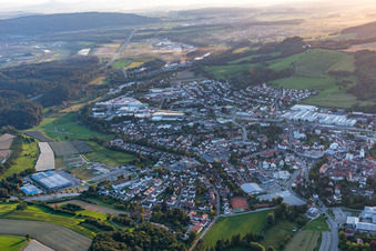 Vue aérienne de Stockach dans le département Bade-Wurtemberg, Allemagne