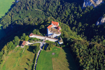 Vue oblique de Auberge de jeunesse DJH Burg Wildenstein à Leibertingen dans le département Bade-Wurtemberg, Allemagne