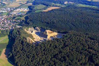 Vue aérienne de Bac à sable Schleith GmbH à Eigeltingen dans le département Bade-Wurtemberg, Allemagne