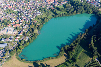 Vue aérienne de Zones riveraines du lac Steisslinger See à Steißlingen dans le département Bade-Wurtemberg, Allemagne