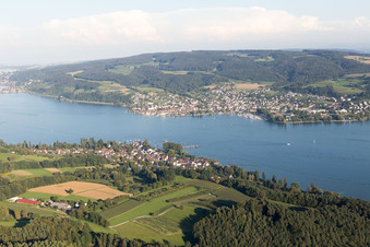 Vue aérienne de Steckborn dans le département Thurgovie, Suisse