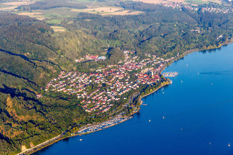 Vue aérienne de Zone riveraine du lac de Constance à Sipplingen dans le département Bade-Wurtemberg, Allemagne