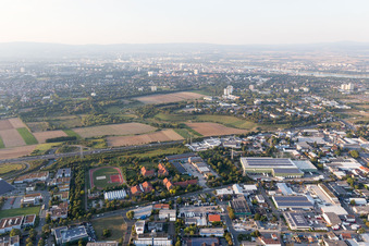 Vue aérienne de Quartier Weisenau in Mainz dans le département Rhénanie-Palatinat, Allemagne