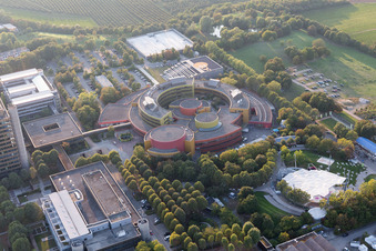 Vue aérienne de ZDF à le quartier Lerchenberg in Mainz dans le département Rhénanie-Palatinat, Allemagne