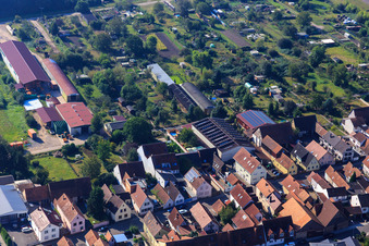 Photographie aérienne de Halles agricoles à Hintergraben à Kandel dans le département Rhénanie-Palatinat, Allemagne