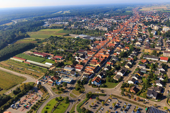 Photographie aérienne de Vue d'ensemble de la ville depuis le nord-est à Kandel dans le département Rhénanie-Palatinat, Allemagne