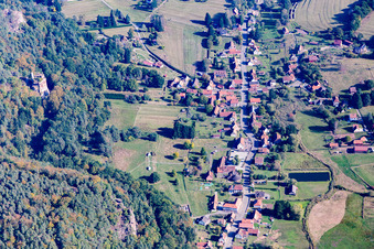 Vue oblique de Obersteinbach dans le département Bas Rhin, France