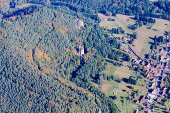 Obersteinbach dans le département Bas Rhin, France vue d'en haut