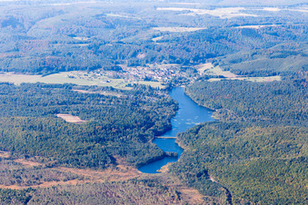 Vue aérienne de Haspelschiedt dans le département Moselle, France