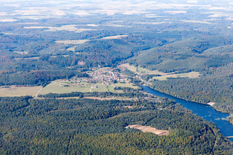 Vue aérienne de Haspelschiedt dans le département Moselle, France