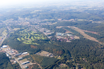 Vue aérienne de Bitche dans le département Moselle, France