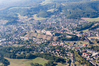 Vue aérienne de Bitche dans le département Moselle, France