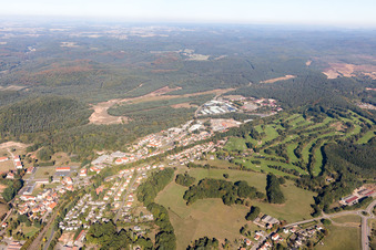 Bitche dans le département Moselle, France vu d'un drone