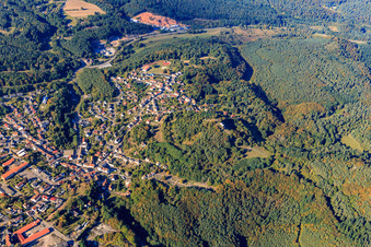 Vue aérienne de Karlstr à Lemberg dans le département Rhénanie-Palatinat, Allemagne