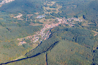 Vue aérienne de Du sud-ouest à Schwanheim dans le département Rhénanie-Palatinat, Allemagne